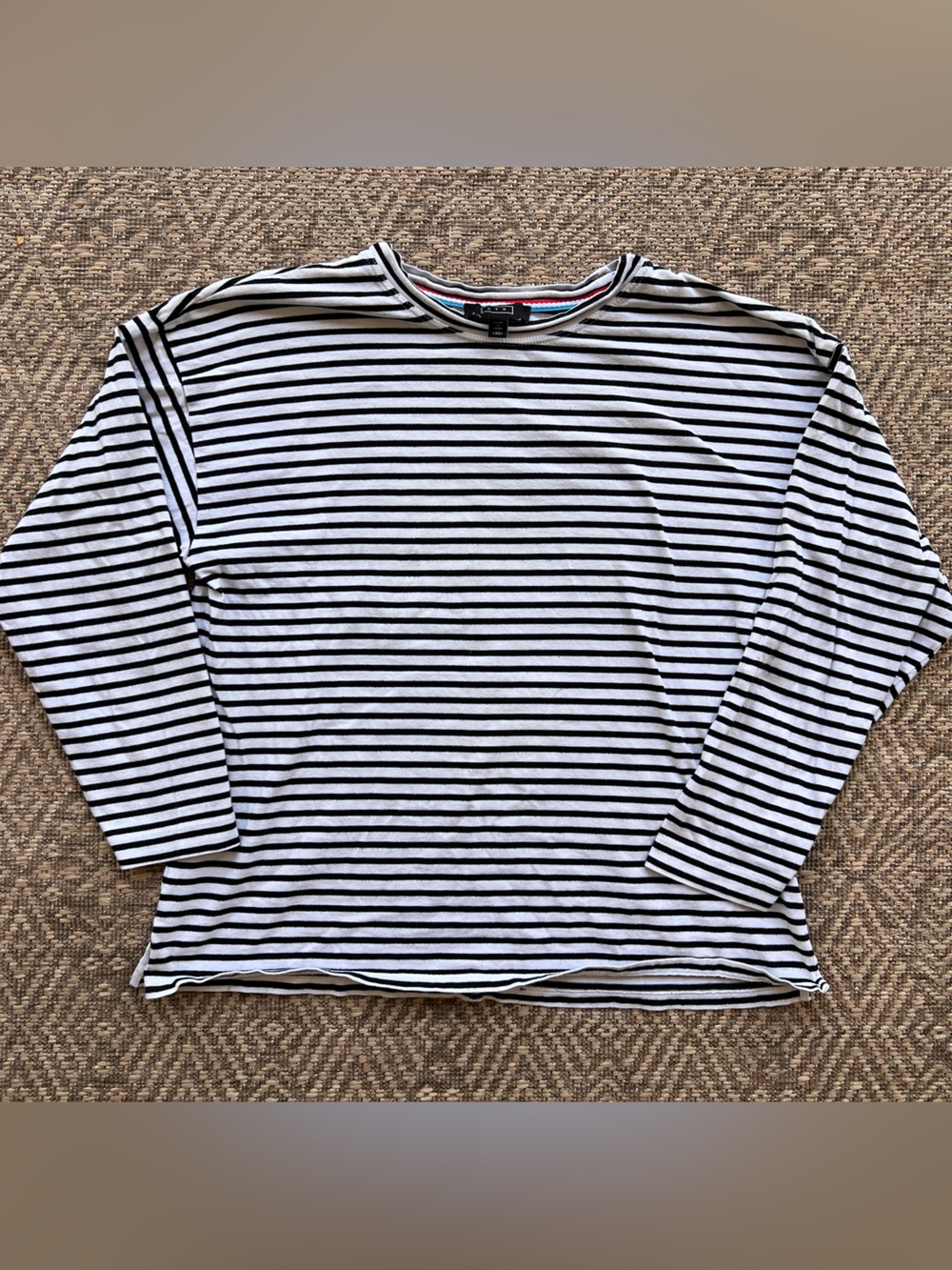 AYR The French Fry Shirt Black White Striped Button Down Womens XS‎ - Picture 6 of 11